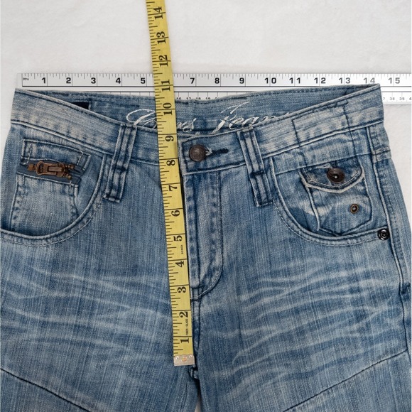 Vintage Y2K Cars Jeans - Men's Straight Leg Stencil Logo Denim Pants -β Size 14 - Picture 10 of 12